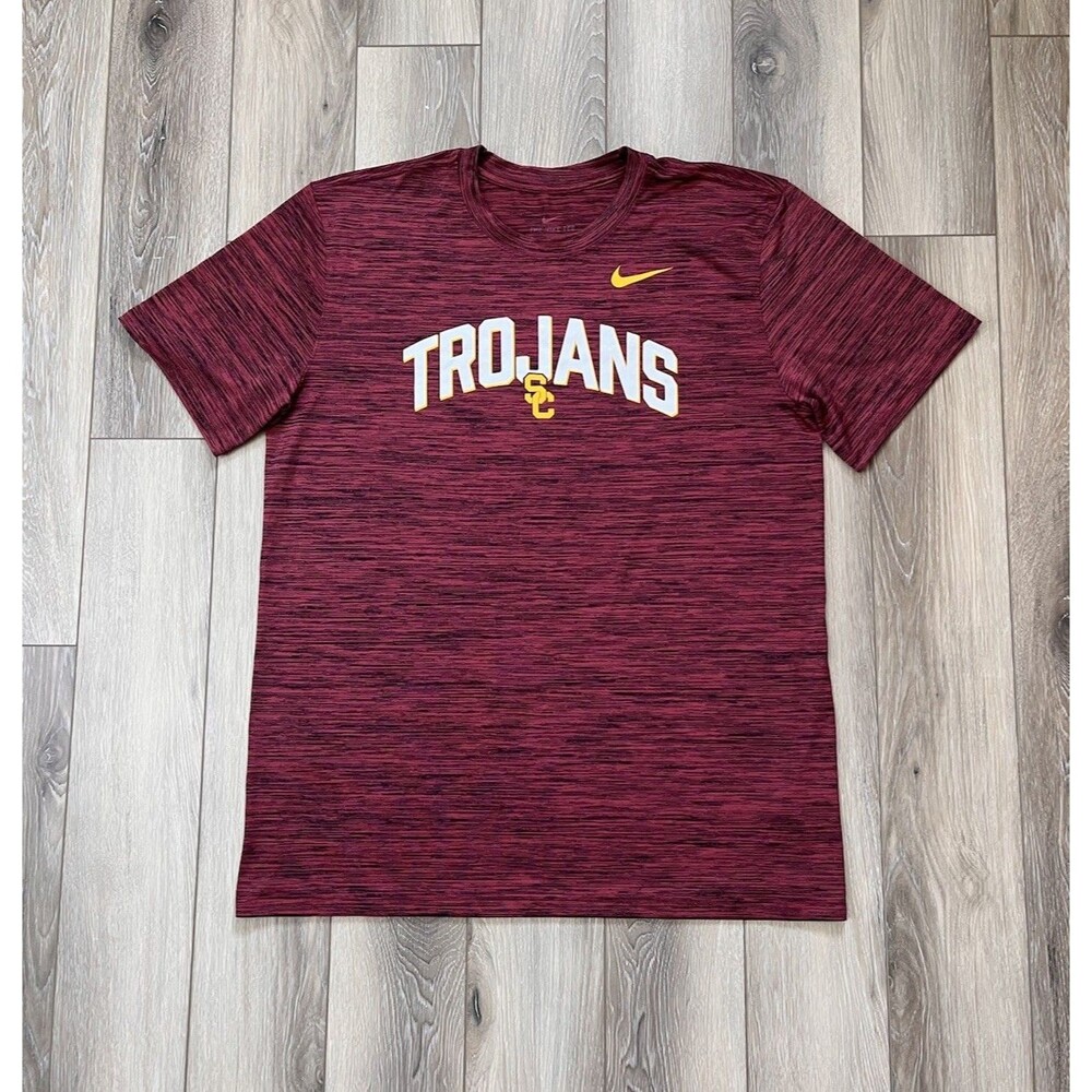 USC Trojans Nike Dri-Fit The Nike Tee Athletic Short Sleeve Shirt Men's Maroon